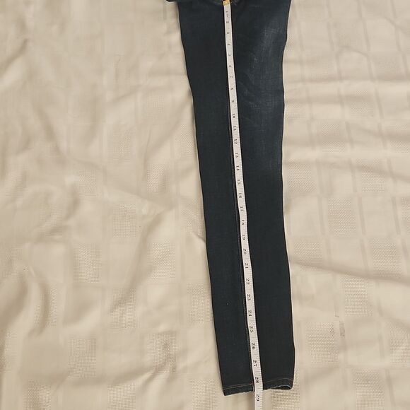 Abercrombie& Fitch Women's Mid-Rise Straight Leg Denim Jeans Dark Blue Washed 26 - Picture 11 of 16